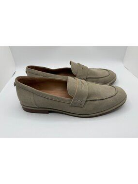 Sam Edelman Birch Penny Loafers Women Size 11M Tan Pelican Green Suede Shoes